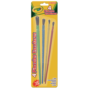 PINCELES C/MANGO DE PLÁSTICO CRAYOLA BLISTER C4 PINCELES C/MANGO DE PLÁSTICO CRAYOLA BLISTER C4