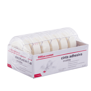 CINTA INVISIBLE 18 X 33 PAQ/6 C/DESPACHADOR OD CINTA INVISIBLE 18 X 33 PAQ/6 C/DESPACHADOR OD