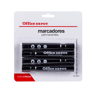 MARCADORES PERMANENTES PAQ/4 OFFICE DEPOT MARCADORES PERMANENTES PAQ/4 OFFICE DEPOT