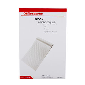 BLOCK TAMAÑO ESQUELA CORTO RAYA OFFICE DEPOT BLOCK TAMAÑO ESQUELA CORTO RAYA OFFICE DEPOT