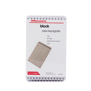 BLOCK TAQUIGRAFIA CORTO 80 HJS PAQ/4 OFFICE DEPOT BLOCK TAQUIGRAFIA CORTO 80 HJS PAQ/4 OFFICE DEPOT