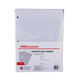 REPUESTO DE HOJAS T/CARTA 100 HJS C5 OFFICE DEPOT REPUESTO DE HOJAS T/CARTA 100 HJS C5 OFFICE DEPOT