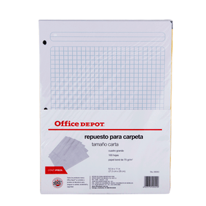 REPUESTO DE HOJAS T/CARTA 100 HJS C7 OFFICE DEPOT REPUESTO DE HOJAS T/CARTA 100 HJS C7 OFFICE DEPOT