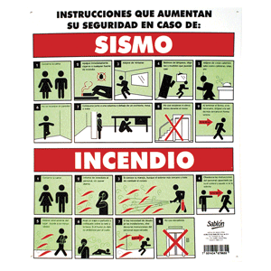 LETRERO QUE HACER E/CASO SISMO E INCENDIO LETRERO QUE HACER E/CASO SISMO E INCENDIO