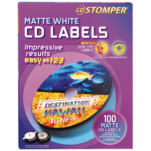 ETIQUETAS MATE CD/DVD C/100 UNIDADES ETIQUETAS MATE CD/DVD C/100 UNIDADES