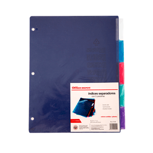 INDICE PLASTICO MULTICOLOR T/CARTA 5 DIVISIONES INDICE PLASTICO MULTICOLOR T/CARTA 5 DIVISIONES