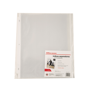 INDICE Y PROTECTOR DE HOJAS T/CARTA 8 DIV OD INDICE Y PROTECTOR DE HOJAS T/CARTA 8 DIV OD