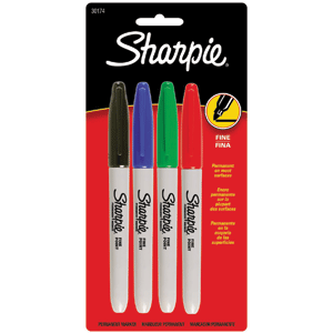 MARCADORES SHARPIE FINE 4CD BASICOS MARCADORES SHARPIE FINE 4CD BASICOS