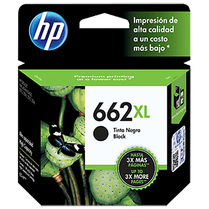 CARTUCHO DE TINTA HP 662XL NEGRA ORIGINAL CARTUCHO DE TINTA HP 662XL NEGRA ORIGINAL
