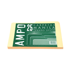 FOLDER AMPO MANILA TAMANO OFICIO 25 PIEZAS FOLDER AMPO MANILA TAMANO OFICIO 25 PIEZAS