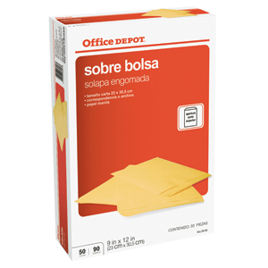 SOBRE ENGOMADO MANILA CARTA 50 PK OFFICE DEPOT SOBRE ENGOMADO MANILA CARTA 50 PK OFFICE DEPOT