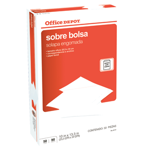 SOBRE BOLSA BLANCO OFICIO 50 PK OFFICE DEPOT SOBRE BOLSA BLANCO OFICIO 50 PK OFFICE DEPOT