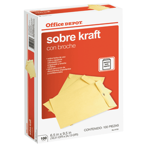 SOBRE C/BROCHE METALICO ESQUELA 100 PK OFFICE SOBRE C/BROCHE METALICO ESQUELA 100 PK OFFICE
