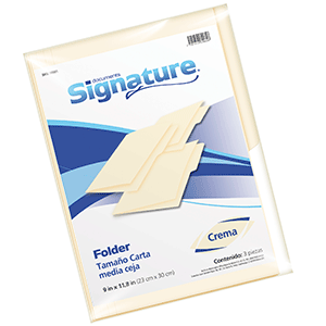 FOLDER SIGNATURE TAMANO CARTA CREMA 3 PIEZAS FOLDER SIGNATURE TAMANO CARTA CREMA 3 PIEZAS