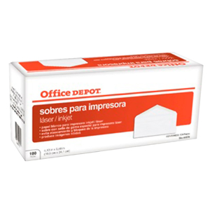 SOBRES LASER OFICIO 10 100 PK OFFICE DEPOT SOBRES LASER OFICIO 10 100 PK OFFICE DEPOT