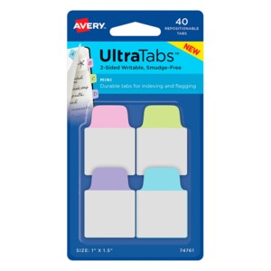 ETIQ.MINI ULTRA TABS COL. PASTEL 40U ETIQ.MINI ULTRA TABS COL. PASTEL 40U