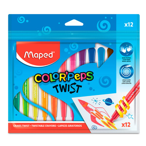 LAPICES DE CERA MAPED GIRATORIO 12U LAPICES DE CERA MAPED GIRATORIO 12U