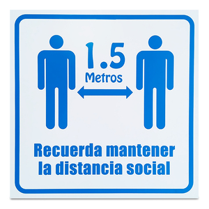 LETRERO DE PARED RECUERDA MANTENER LA DISTANCIA LETRERO DE PARED RECUERDA MANTENER LA DISTANCIA