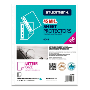 FUNDAS PROTECTORAS CARTA, 45MIC, 100U FUNDAS PROTECTORAS CARTA, 45MIC, 100U