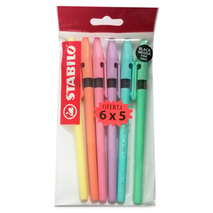 BOLIGRAFO STABILO LINER PASTEL 5PK BOLIGRAFO STABILO LINER PASTEL 5PK