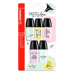 RESALTADOR STABILO BOSS PASTEL MINI 5U RESALTADOR STABILO BOSS PASTEL MINI 5U