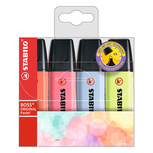 RESALTADOR STABILO BOSS PASTEL 4U RESALTADOR STABILO BOSS PASTEL 4U