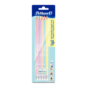 LÁPIZ DE GRAFITO PELIKAN 2HB TRIANGULAR 5U (COLOR PASTEL) LÁPIZ DE GRAFITO PELIKAN 2HB TRIANGULAR 5U (COLOR PASTEL)