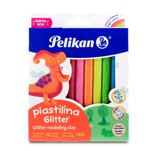 PLASTILINA BARRA PELIKAN GLITTER 10U PLASTILINA BARRA PELIKAN GLITTER 10U