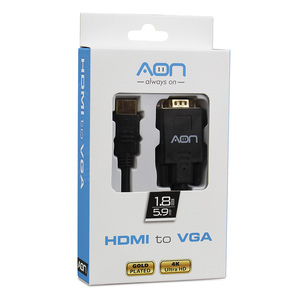 ADAPTADOR HDMI A VGA 4K (PVC)(1,8 M) ADAPTADOR HDMI A VGA 4K (PVC)(1,8 M)