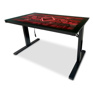 ESCRITORIO GAMER DE VIDRIO CON LUZ ESCRITORIO GAMER DE VIDRIO CON LUZ