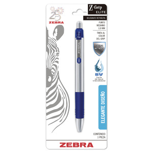BOLIGRAFO RETRACTIL ZEBRA Z-GRIP ELITE AZUL 1U BOLIGRAFO RETRACTIL ZEBRA Z-GRIP ELITE AZUL 1U