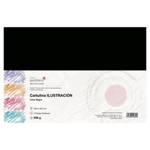 CARTULINA ILUSTRACION NEGRA 950GR CARTULINA ILUSTRACION NEGRA 950GR