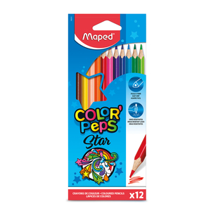 LÁPICES DE COLOR MAPED C/ESTUCHE CAJA C/12 LÁPICES DE COLOR MAPED C/ESTUCHE CAJA C/12